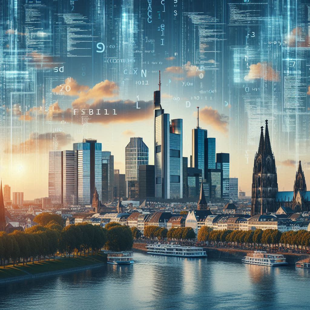 Skyline von Köln - Zukunft und Digital